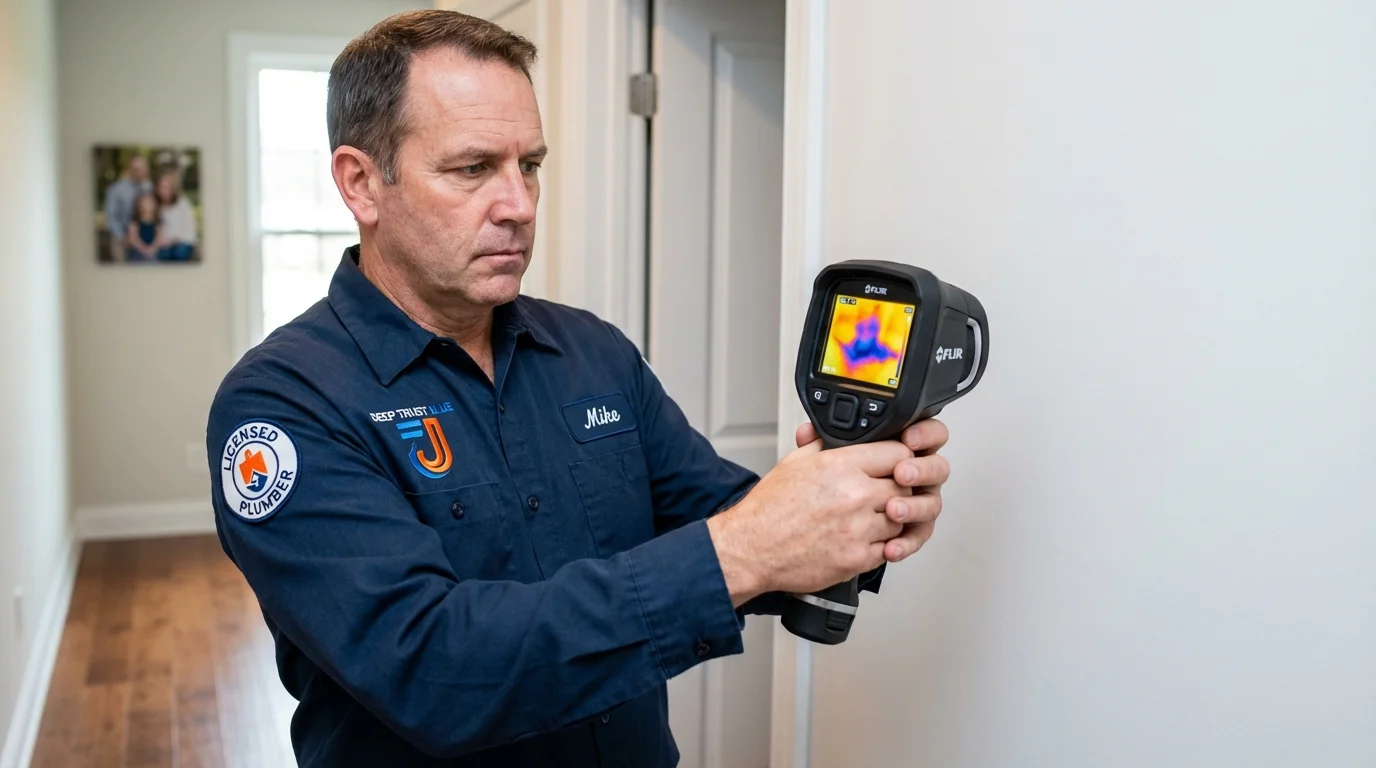 Thermal imaging leak detection by Johns Plumbing LLC in Cumberland Center
